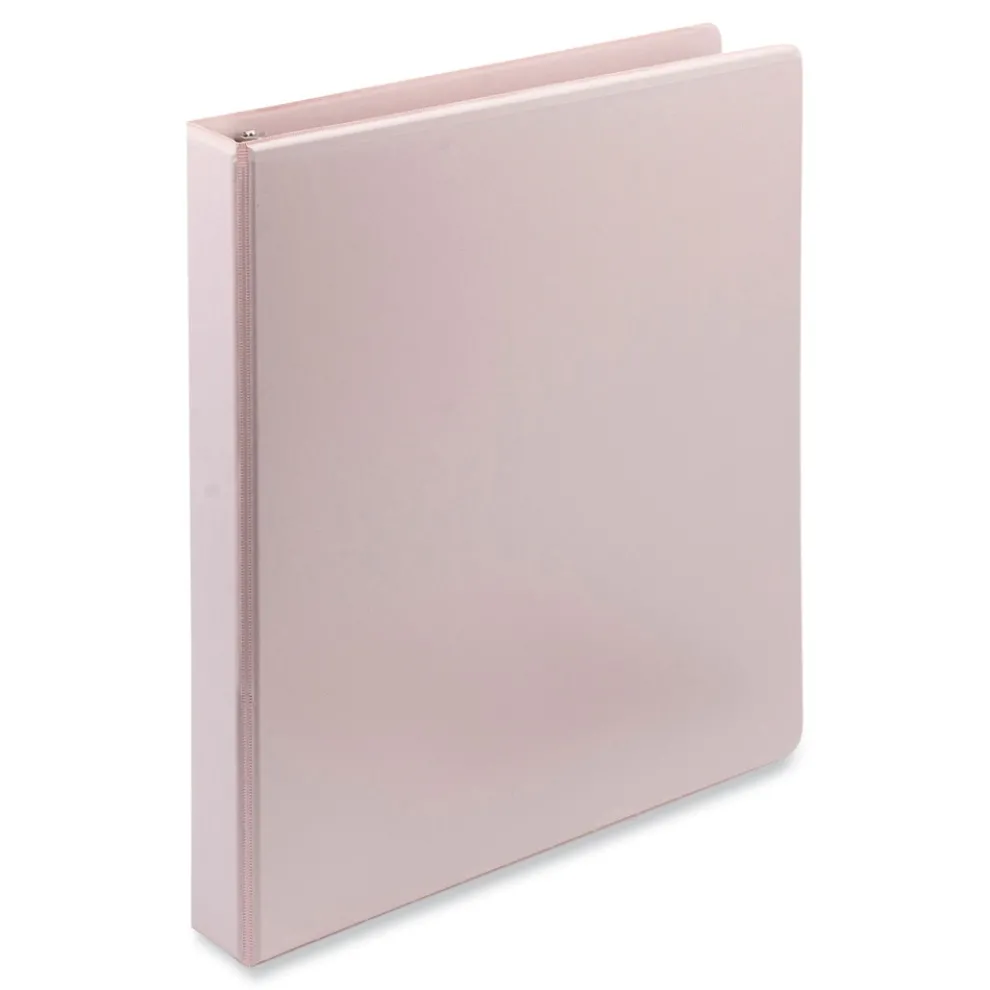 Samsill Earth's Choice Plant-Based BOHO 11 in. x 8.5 in. 1 in. Capacity D-Ring View Binders - Rose (2/Pack)