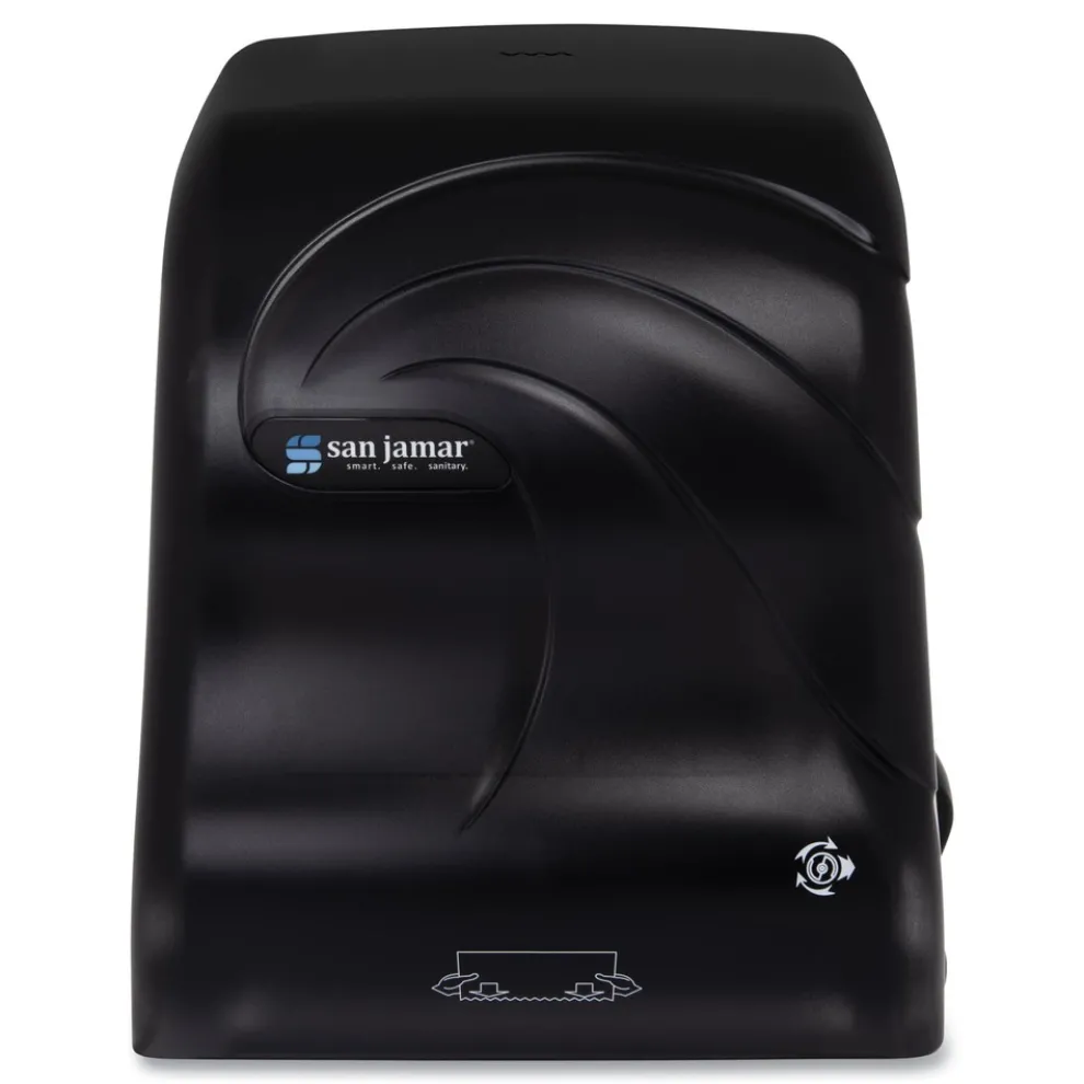 San Jamar 12.38 in. x 9.5 in. x 14.63 in. Simplicity Mechanical Roll Dispenser - Black Pearl