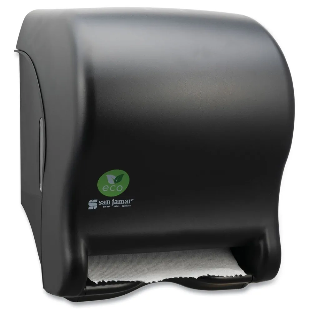 San Jamar T8000REBK 9.1 in. x 14.4 in. x 11.8 in. Ecological Automatic Towel Dispenser - Black
