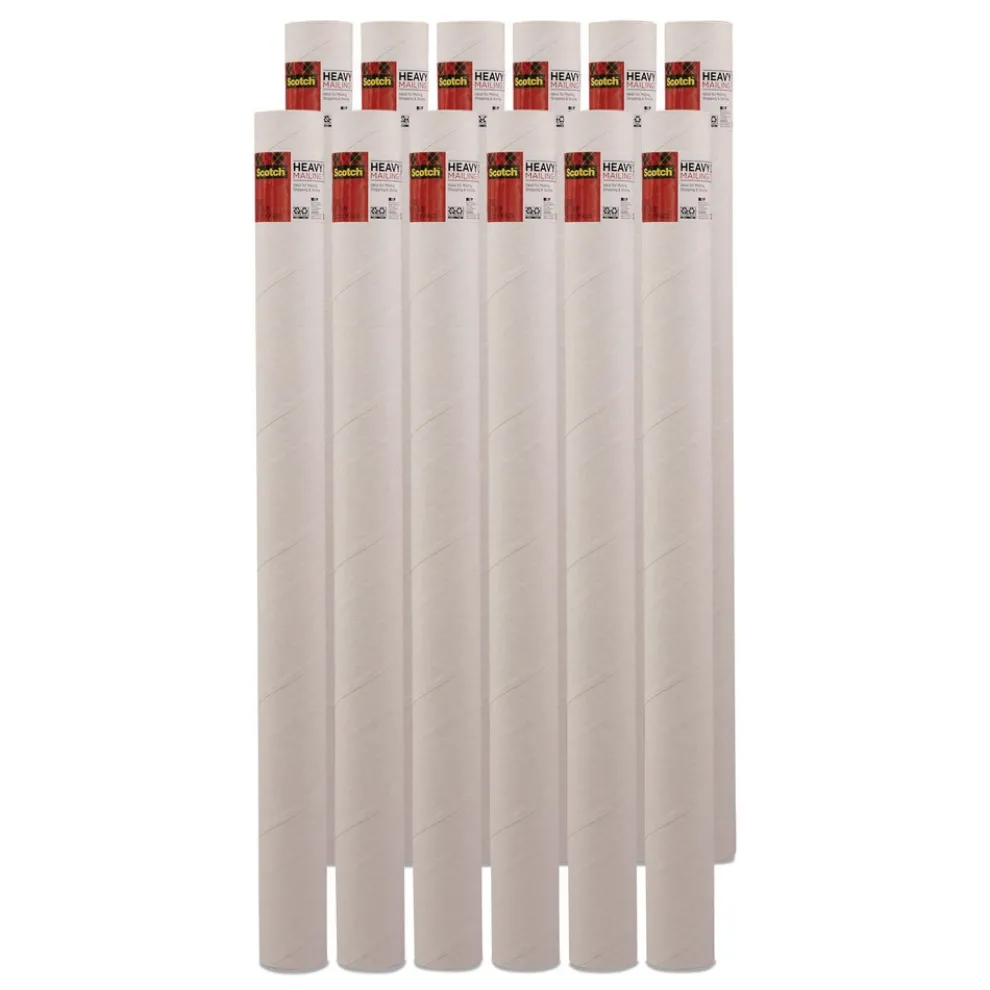 Scotch Mailing Tube 36-in Long 3-in Diameter White 12/Carton