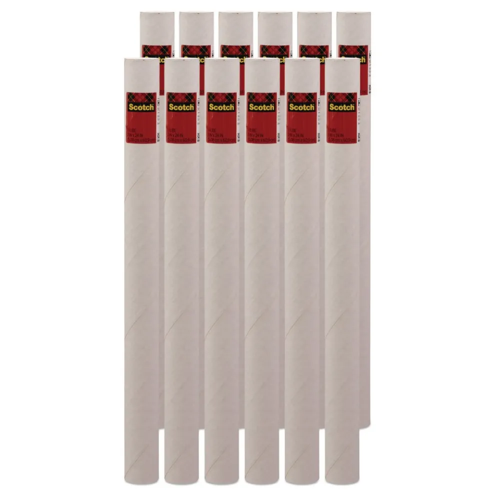 Scotch Mailing Tube 24-in Long 2-in Diameter White 12/Carton