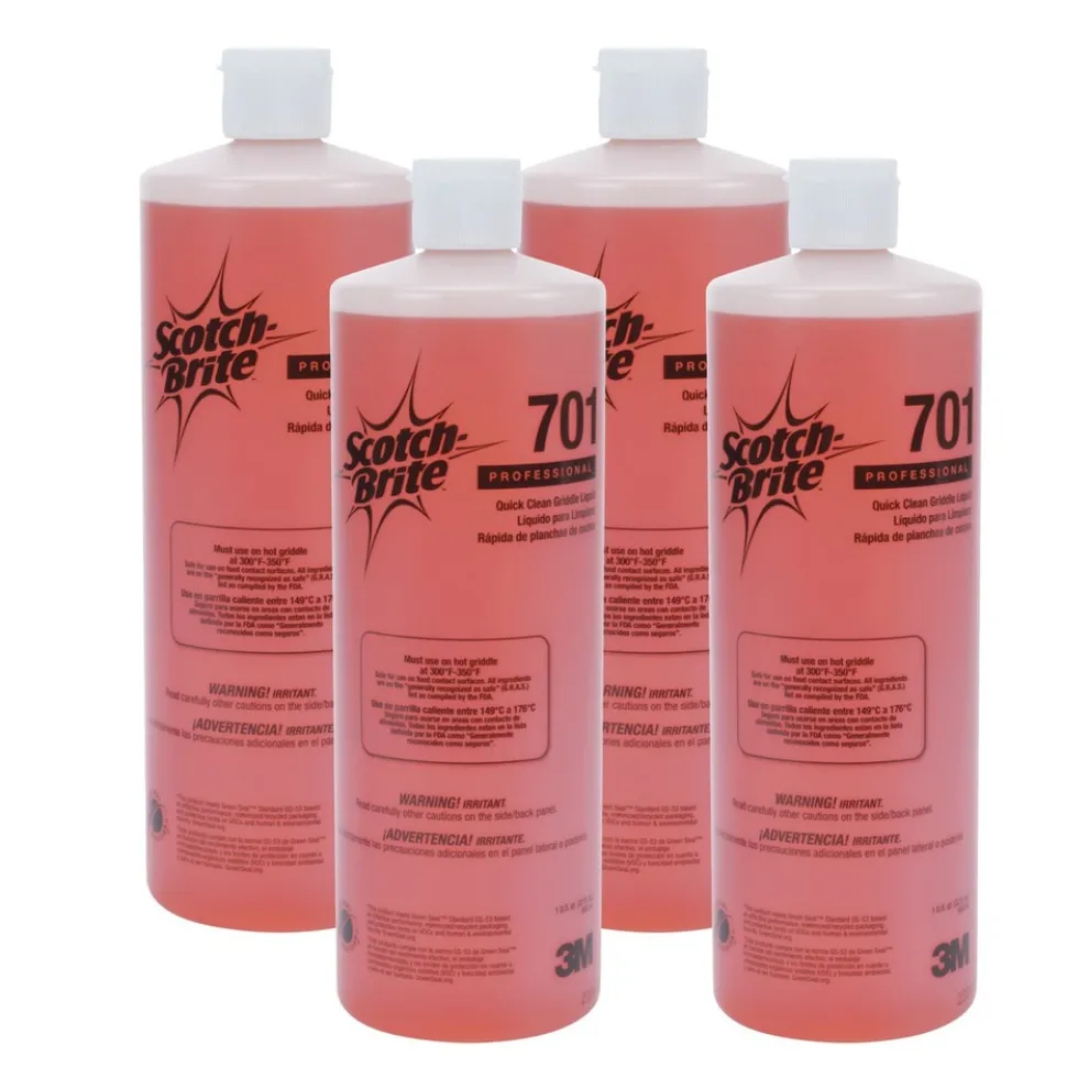 Scotch-Brite PROFESSIONAL 701 Quick Clean 1 Quart Bottle Griddle Liquid (4/Carton)