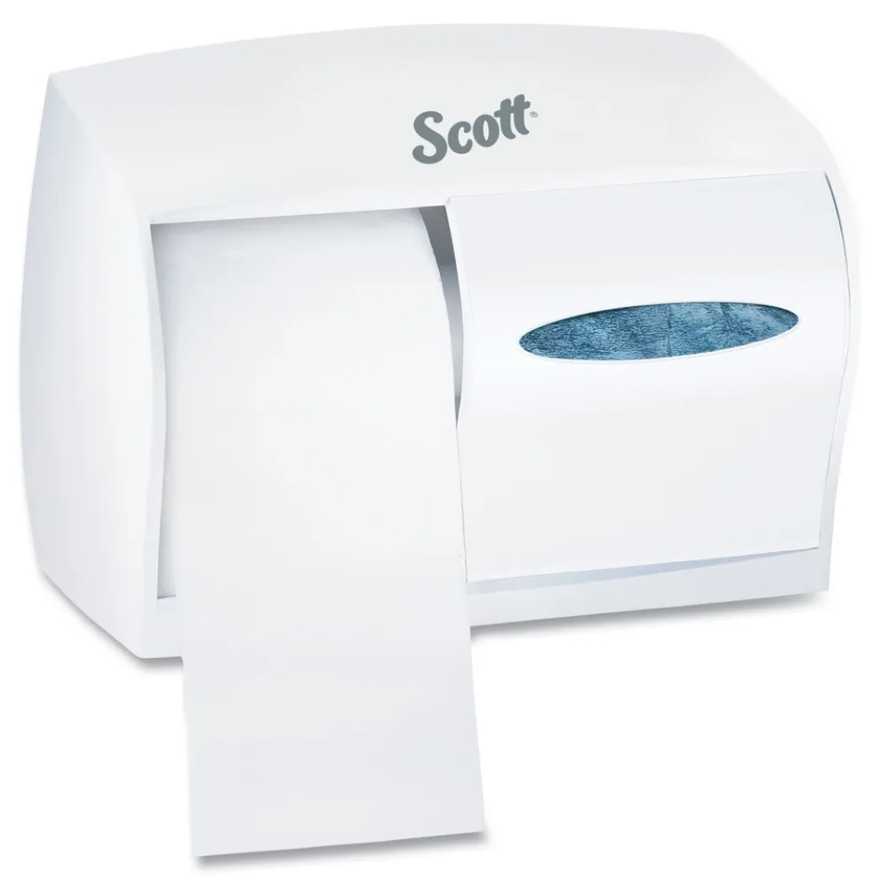 Scott 09605 11 1/10 in. x 6 in. x 7 5/8 in. Essential Coreless SRB Tissue Dispenser - White