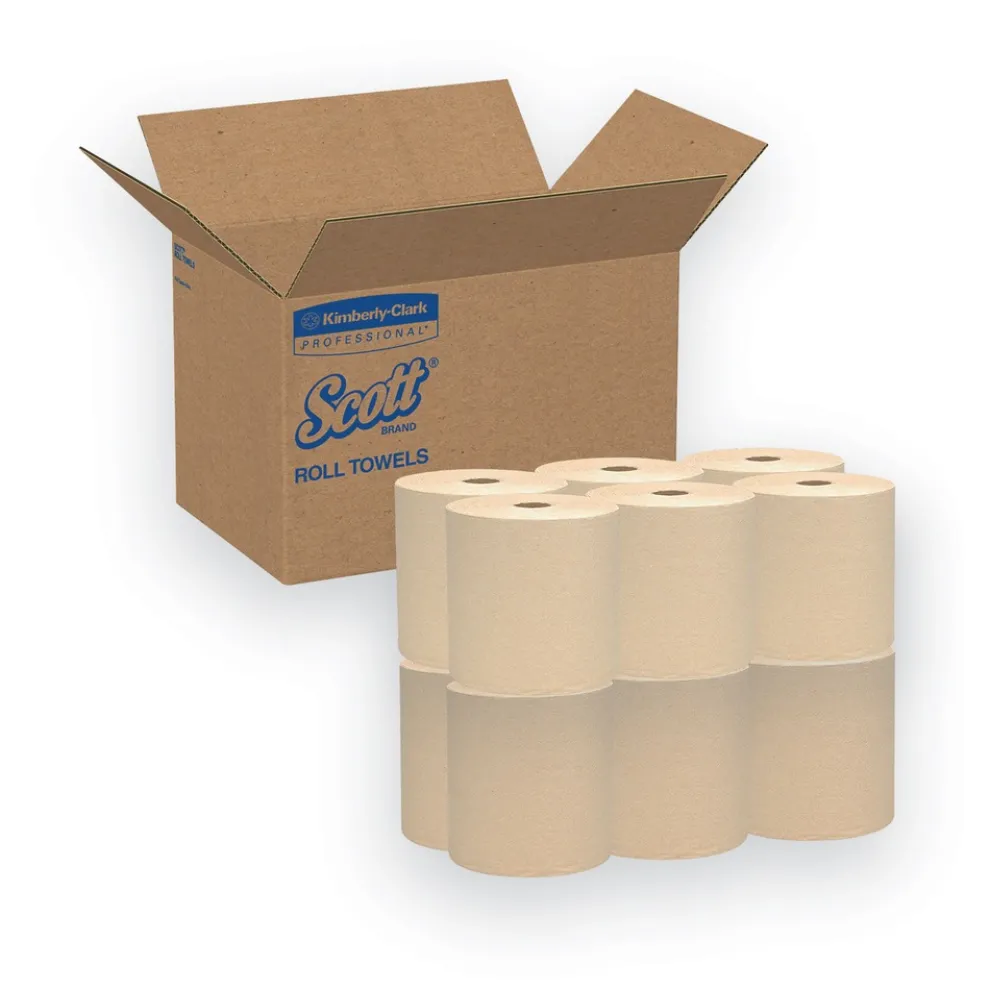 Scott 04142 Essential 1.5 in. Core 8 in. x 800 ft. Hard Roll Towels for Business - Natural (12 Rolls/Carton)