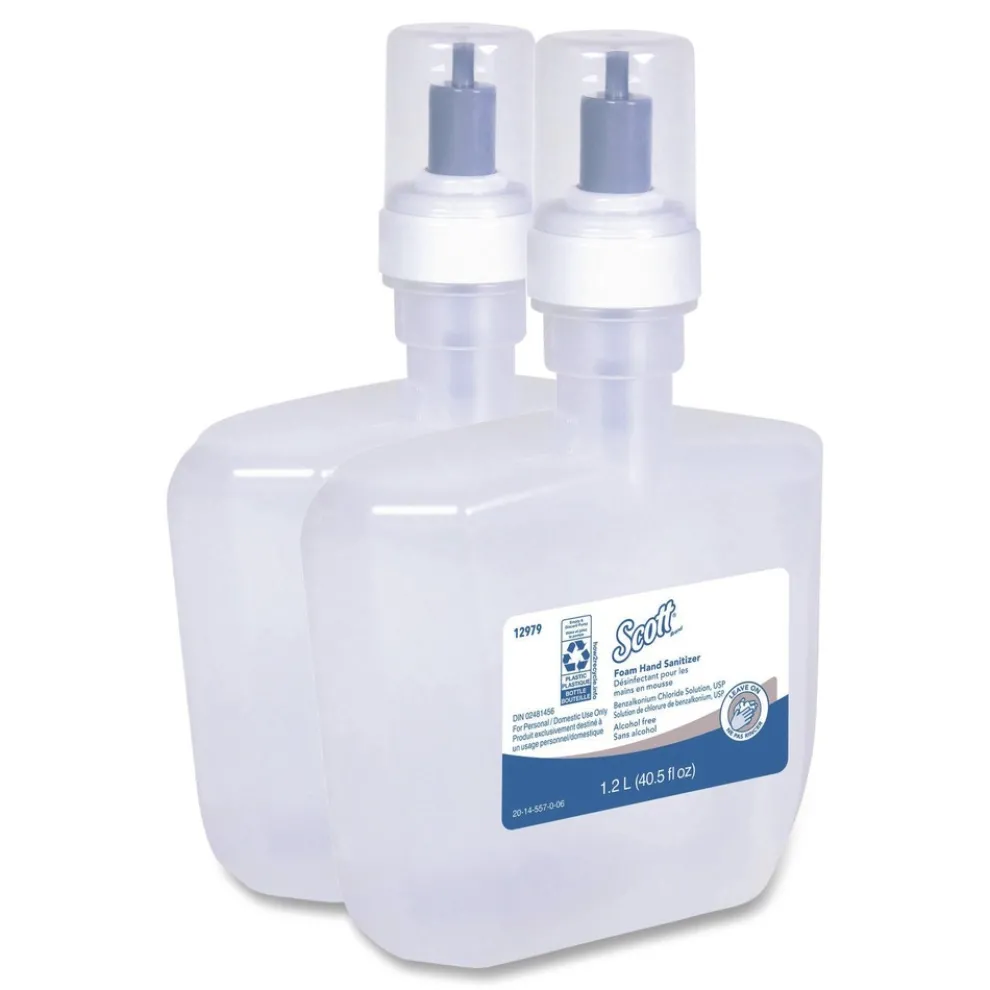 Scott 1200 mL Essential Alcohol-Free Foam Hand Sanitizer - Unscented (2/Carton)