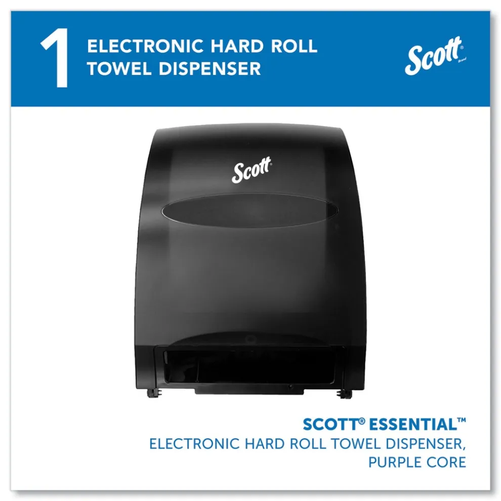 Scott Essential 12.7 in. x 9.57 in. x 15.76 in. Electronic Hard Roll Towel Dispenser - Black (1/Carton)