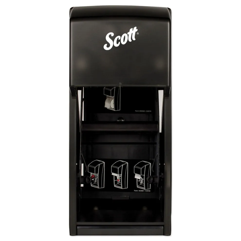 Scott Essential 6 in. x 6.6 in. x 13.6 in. Plastic Tissue Dispenser - Smoke (1/Carton)