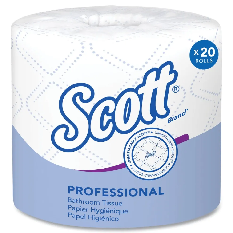 Scott Essential 2-Ply Septic Safe Convenience Carton Standard Roll Bathroom Tissue for Business - White (550/Roll, 20 Rolls/Carton)