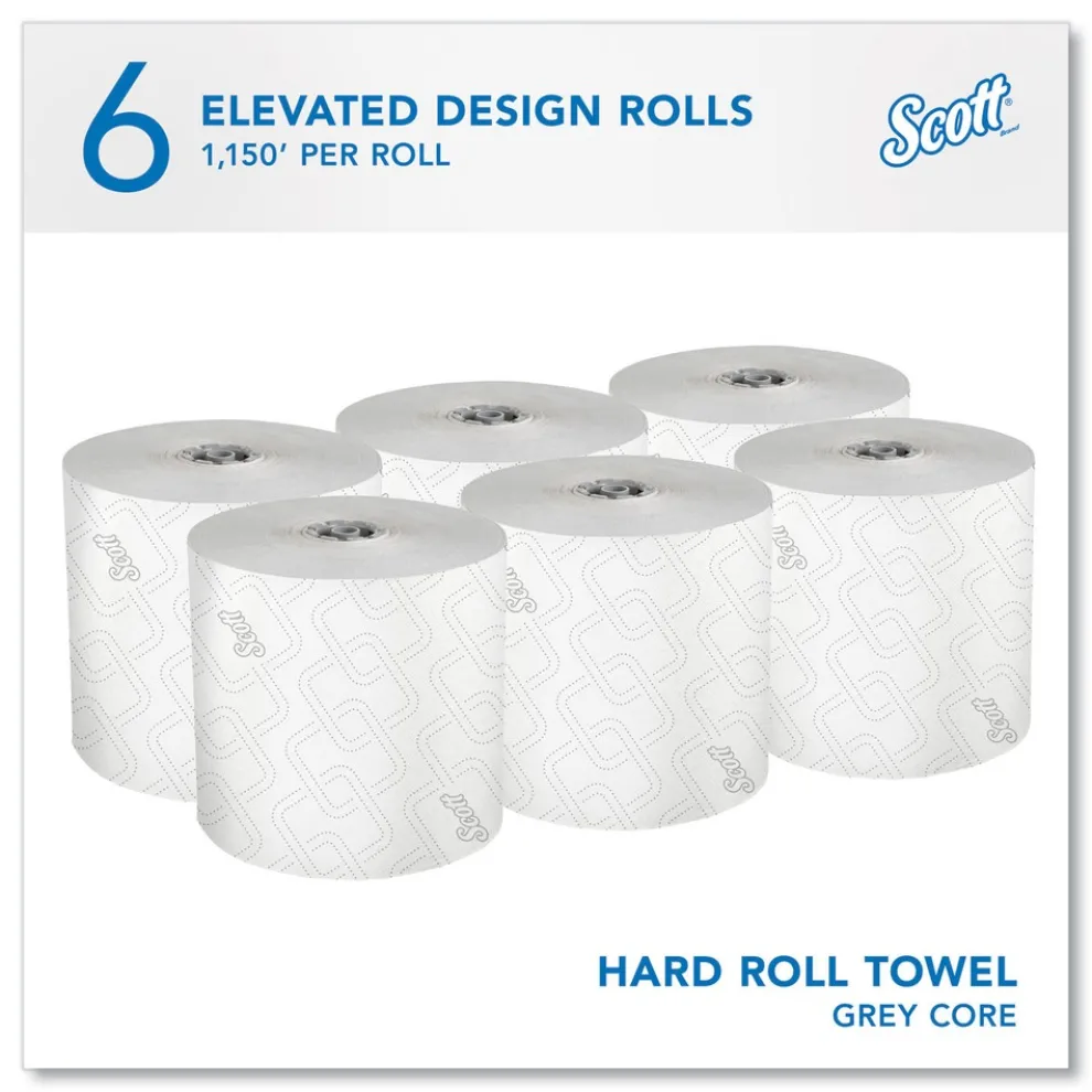 Scott 1-Ply 1150 ft. Pro Hard Roll Paper Towels with Elevated Scott Design for Scott Pro Dispenser - Gray Core Only (6/Carton)