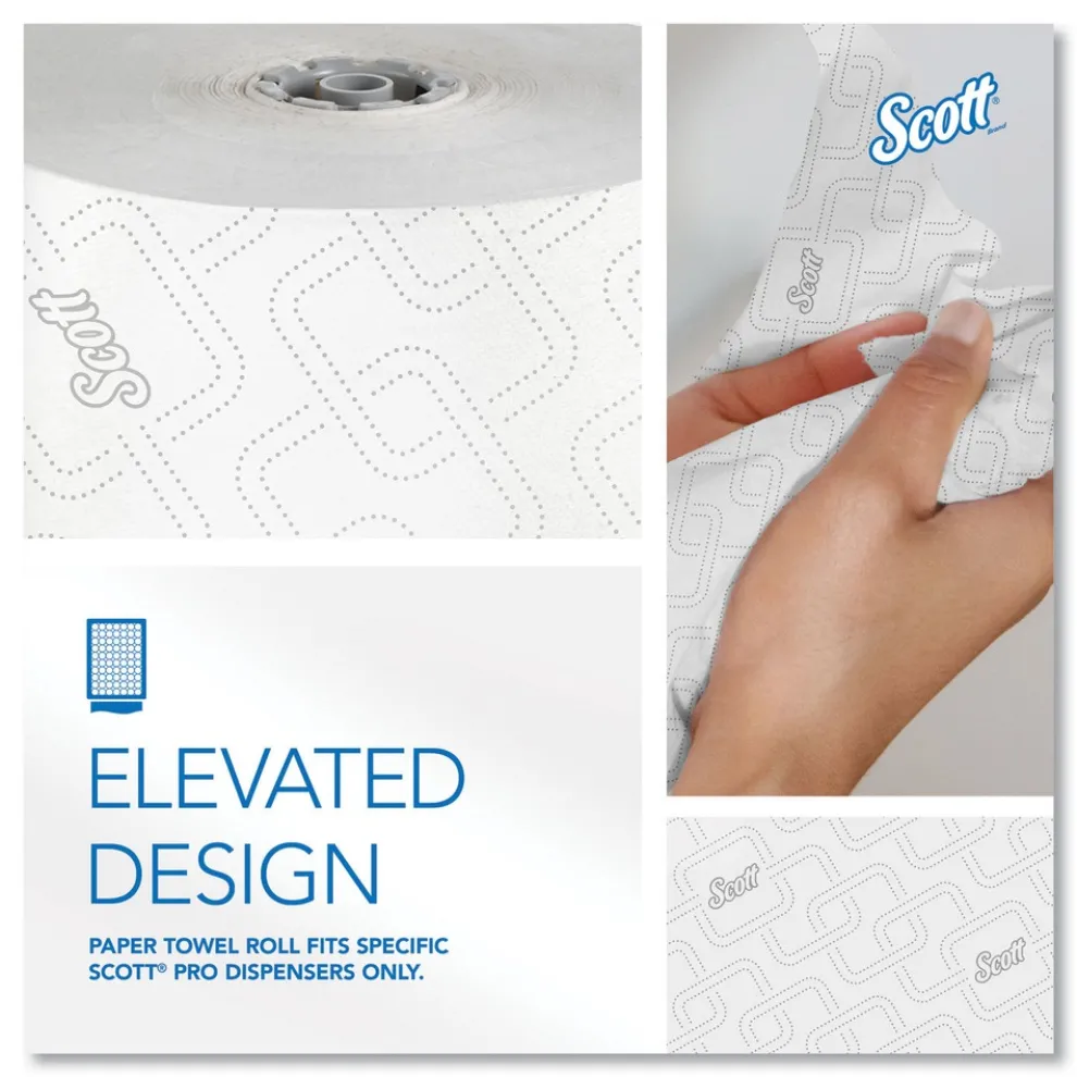 Scott 1-Ply 1150 ft. Pro Hard Roll Paper Towels with Elevated Scott Design for Scott Pro Dispenser - Gray Core Only (6/Carton)