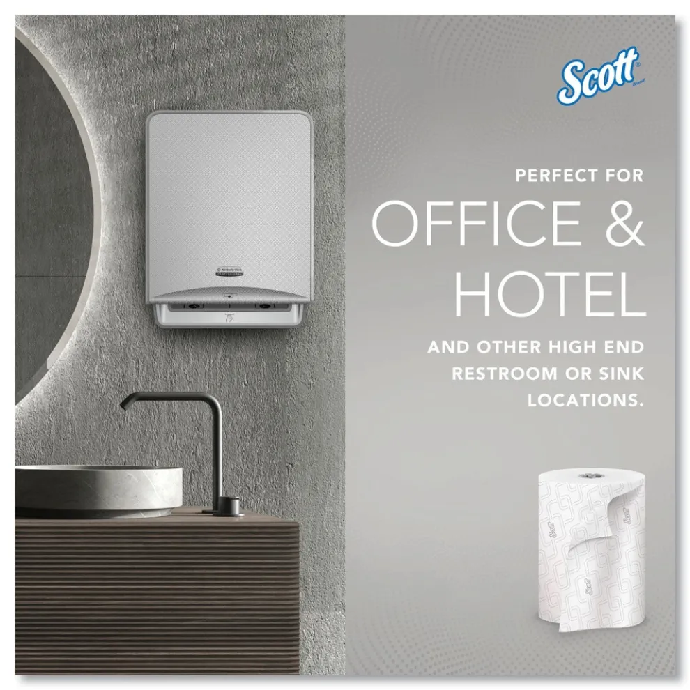 Scott 1-Ply 1150 ft. Pro Hard Roll Paper Towels with Elevated Scott Design for Scott Pro Dispenser - Gray Core Only (6/Carton)