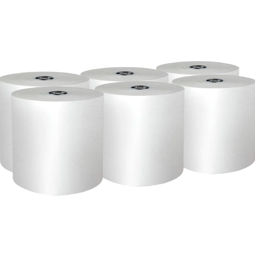 Scott 1-Ply 7.5 in. x 900 ft. Pro Hard Roll Paper Towels with Absorbency Pockets for Scott Pro Dispenser - Gray Core Only (6/Carton)
