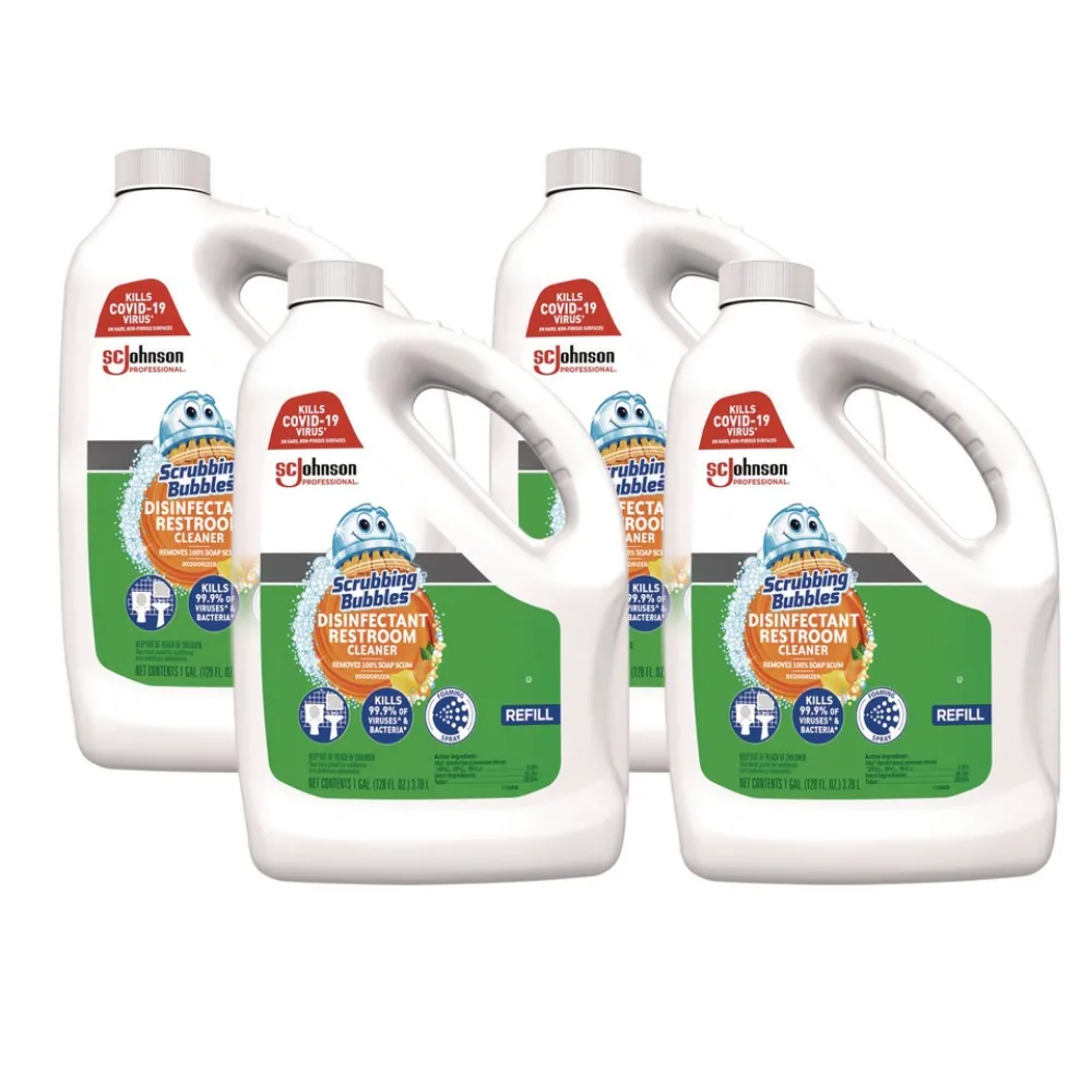Scrubbing Bubbles 335599 1 Gallon Disinfectant Restroom Cleaner - Citrus Scent (4/Carton)
