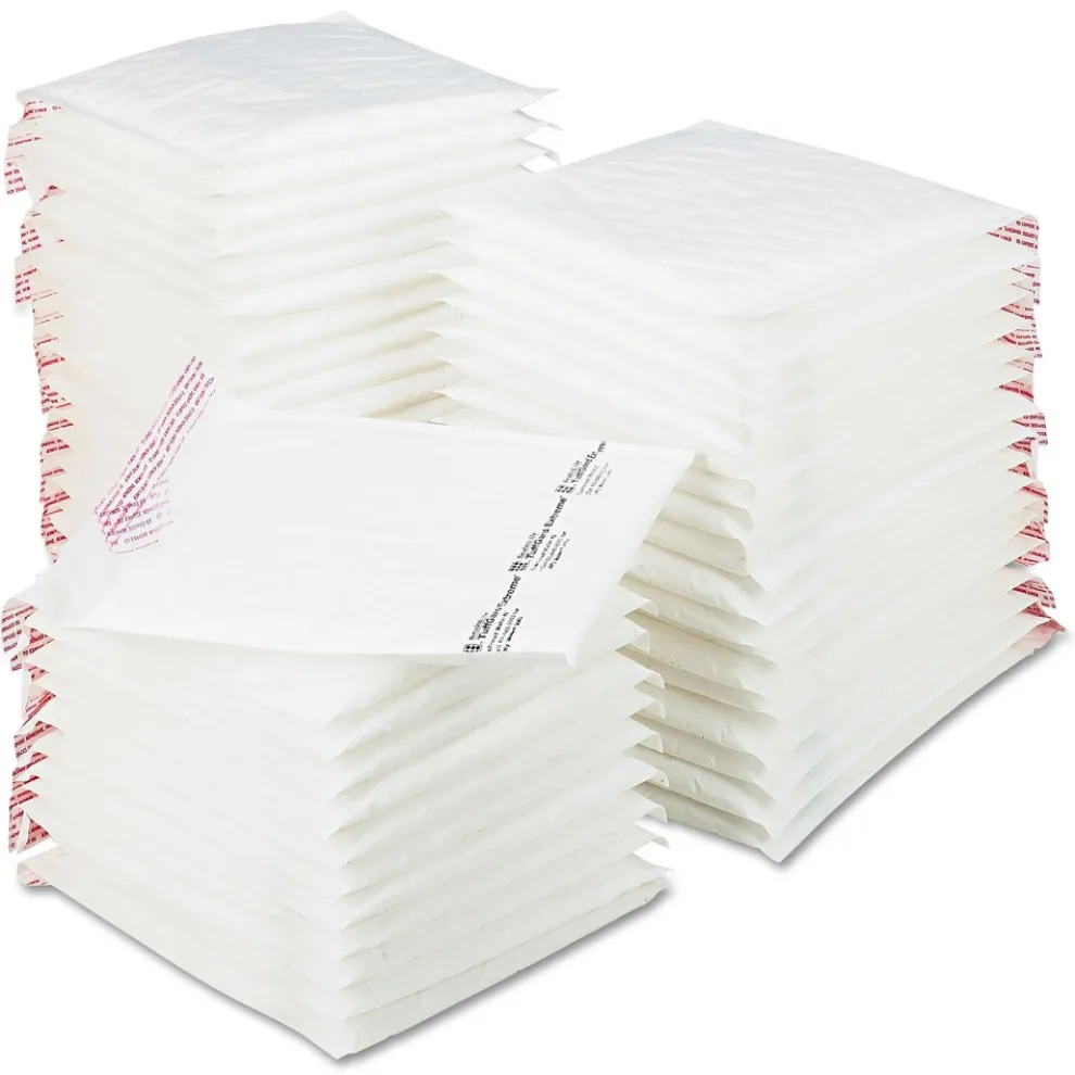 Sealed Air #2 Barrier Bubble Air Cell Cushion Self-Adhesive Closure 8.5 in. x 12 in. Jiffy TuffGard Extreme Self-Seal Mailer - White (50/Carton)