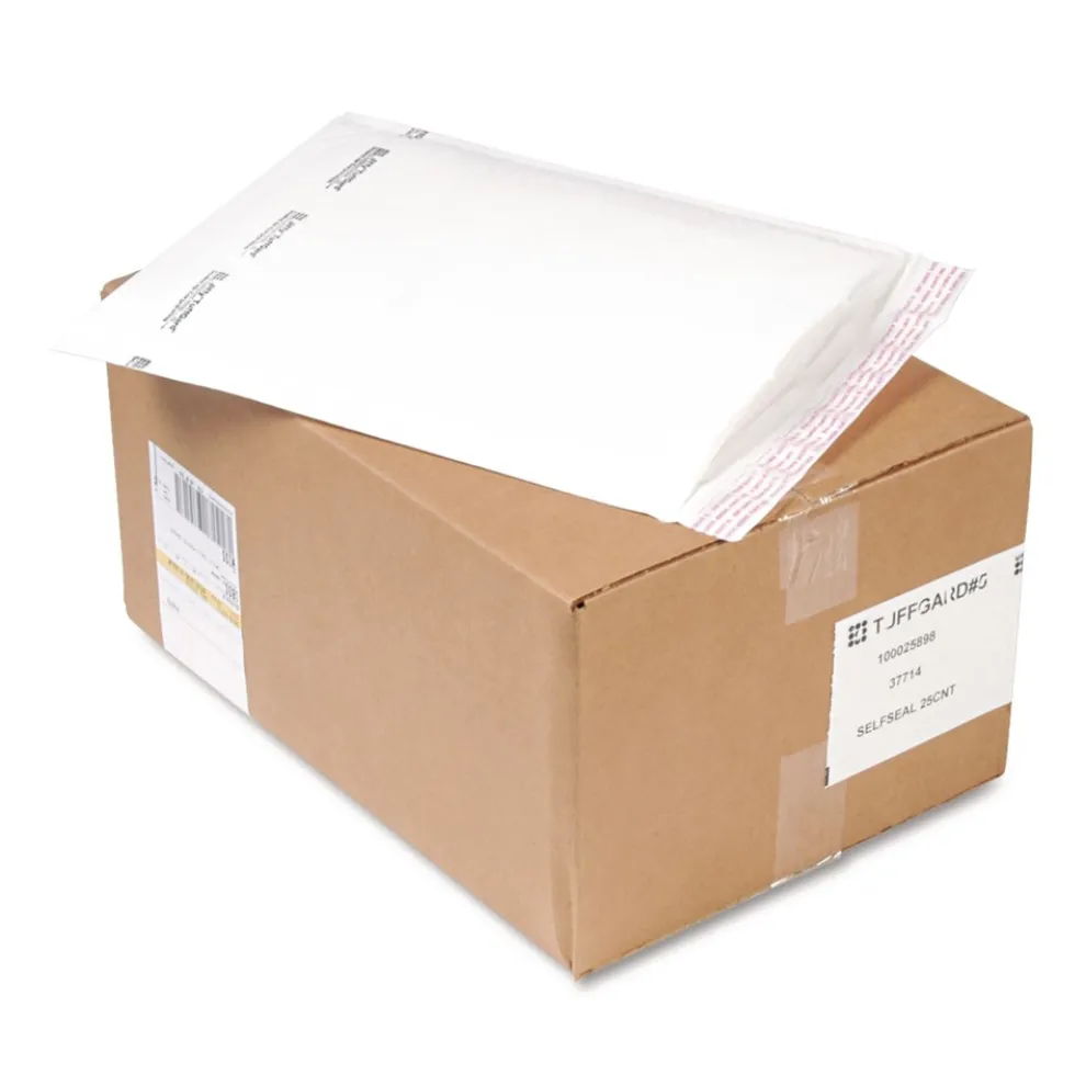 Sealed Air 10.5 in. x 16 in. #5 Jiffy TuffGard Self-Seal Cushioned Mailer - White (25/Carton)