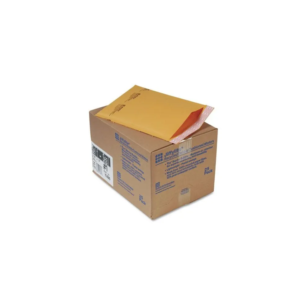 Sealed Air Jiffylite 7.25 in. x 12 in. No. 1 Barrier Bubble Air Cell Cushion Self-Seal Bubble Mailer - Brown Kraft (25/Carton)