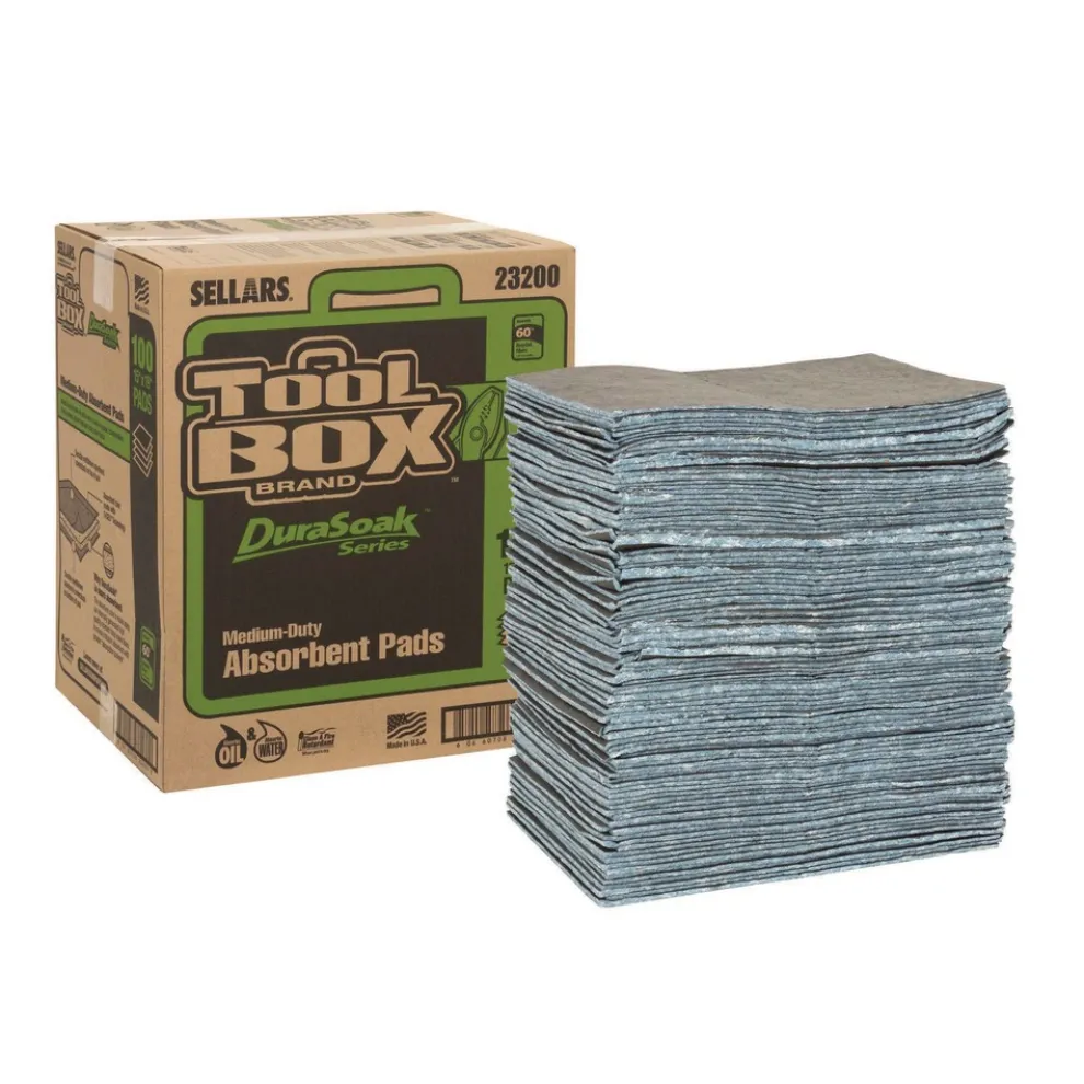 Sellars 23200 0.26 Gallon 15 x 19 DuraSoak Universal Sorbents Medium Duty Pad (100/Carton)