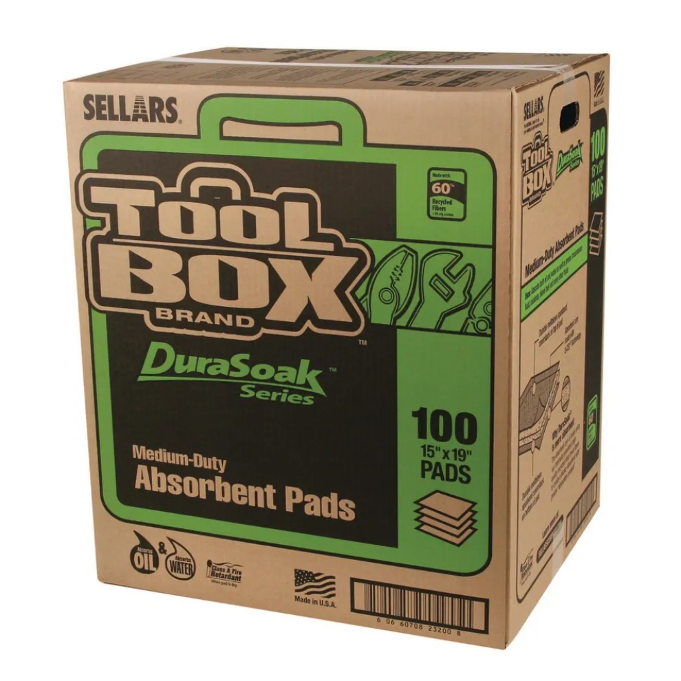Sellars 23200 0.26 Gallon 15 x 19 DuraSoak Universal Sorbents Medium Duty Pad (100/Carton)