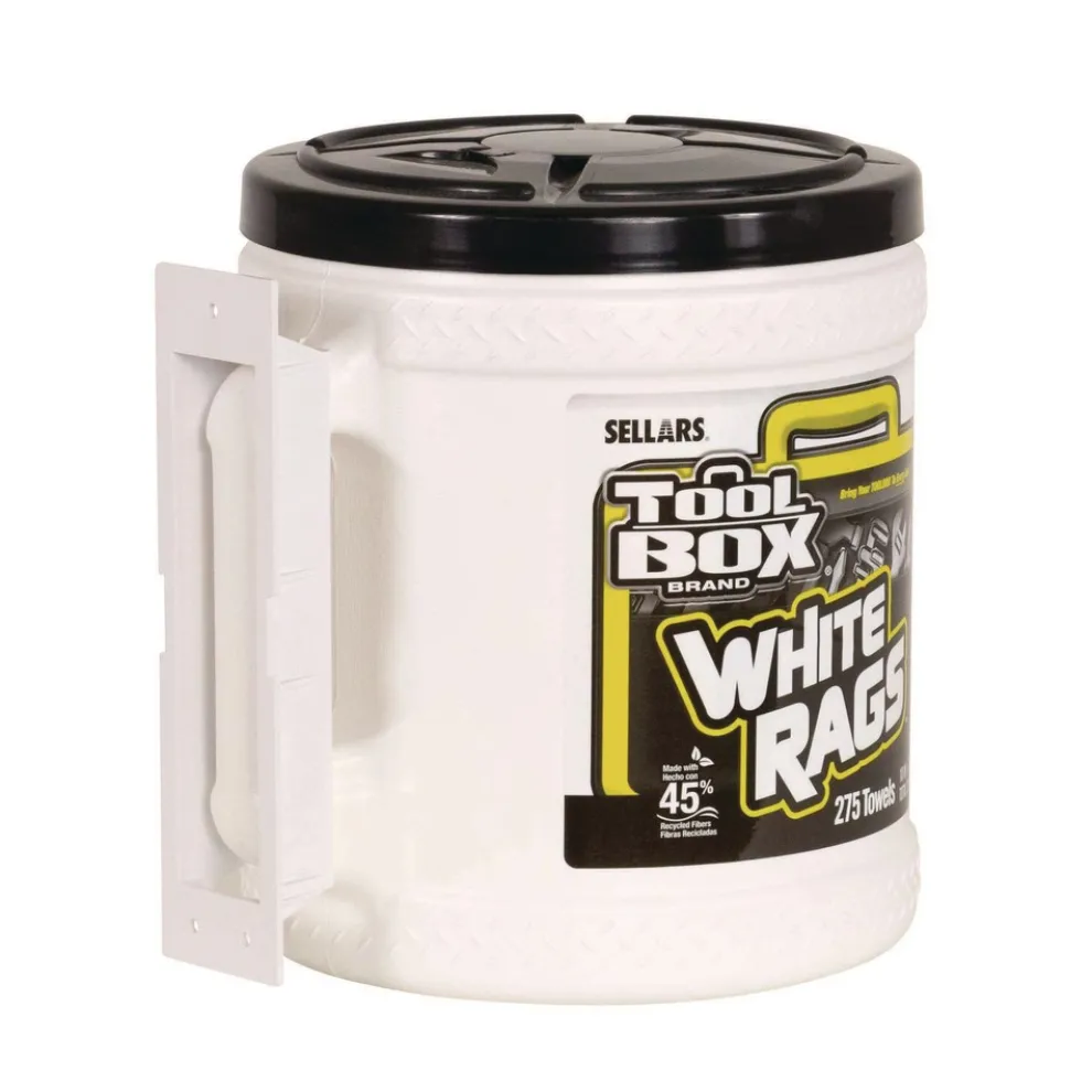 Sellars 1-Ply 10 x 12 Z300 Wipers Big Grip Dispenser - White (2/Carton)