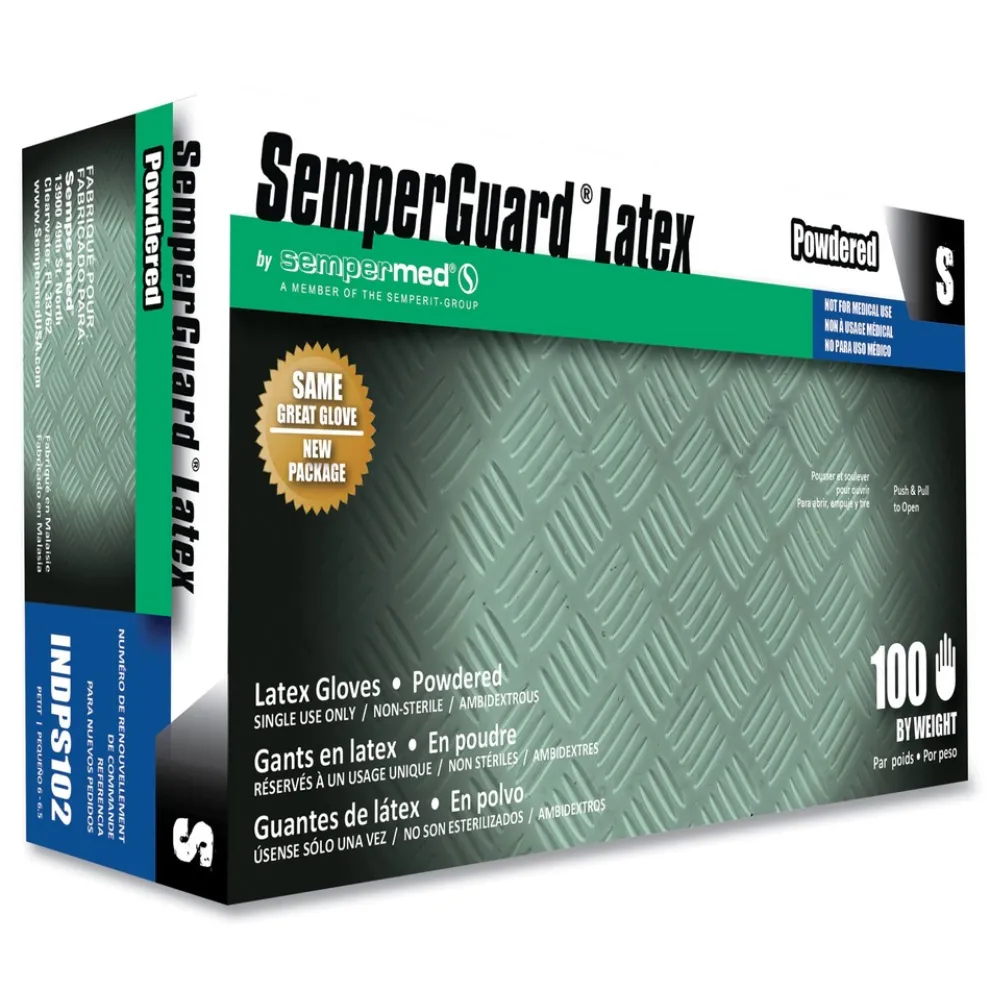 SemperGuard Latex Gloves - Small Cream (1000/Carton)