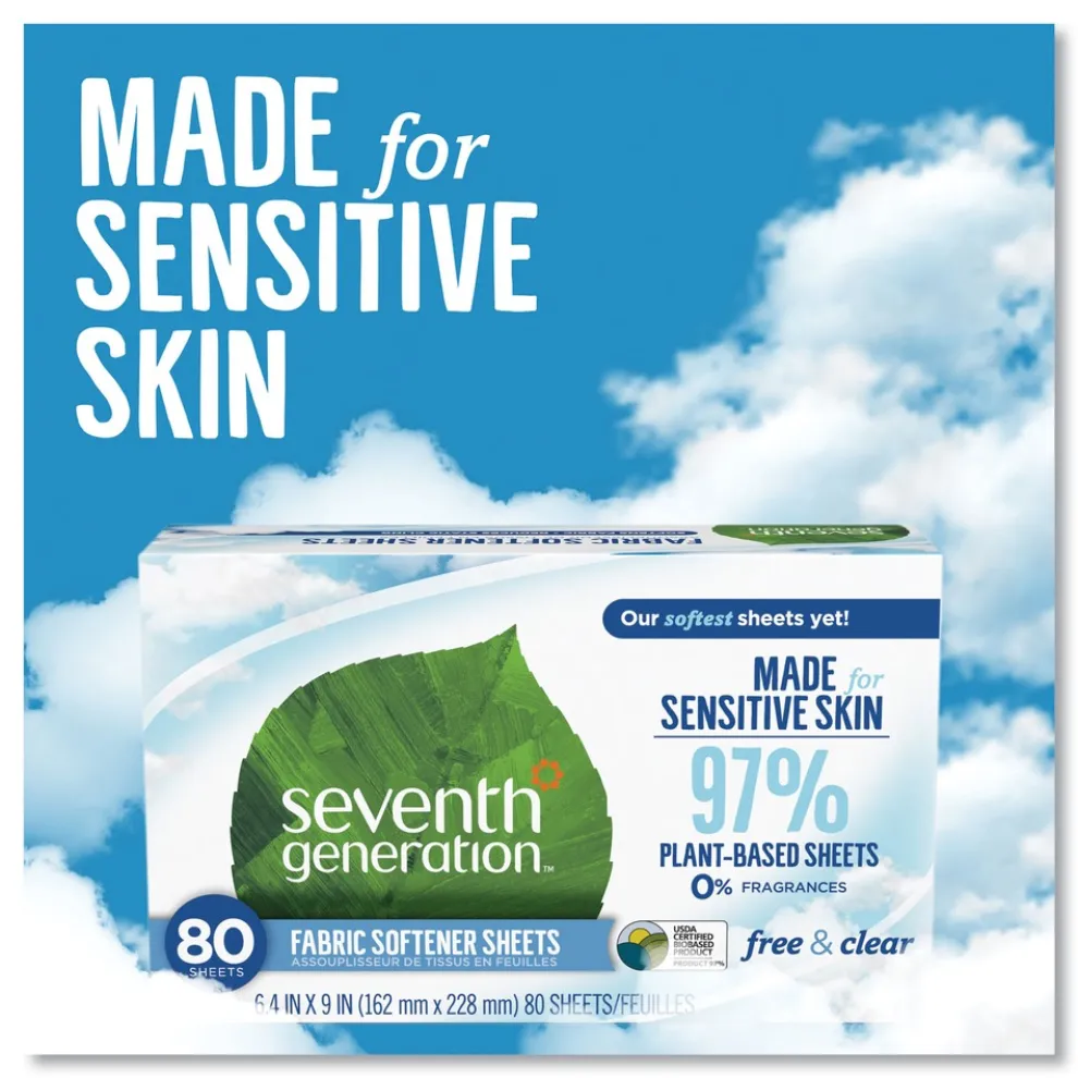 Seventh Generation Natural Fabric Softener Sheets - Unscented