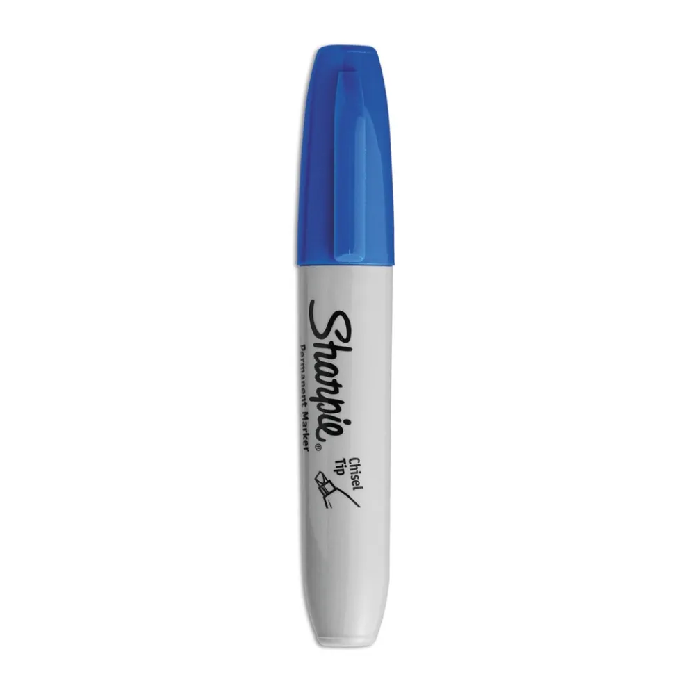 Sharpie Medium Chisel Tip Permanent Marker - Blue (1-Dozen)