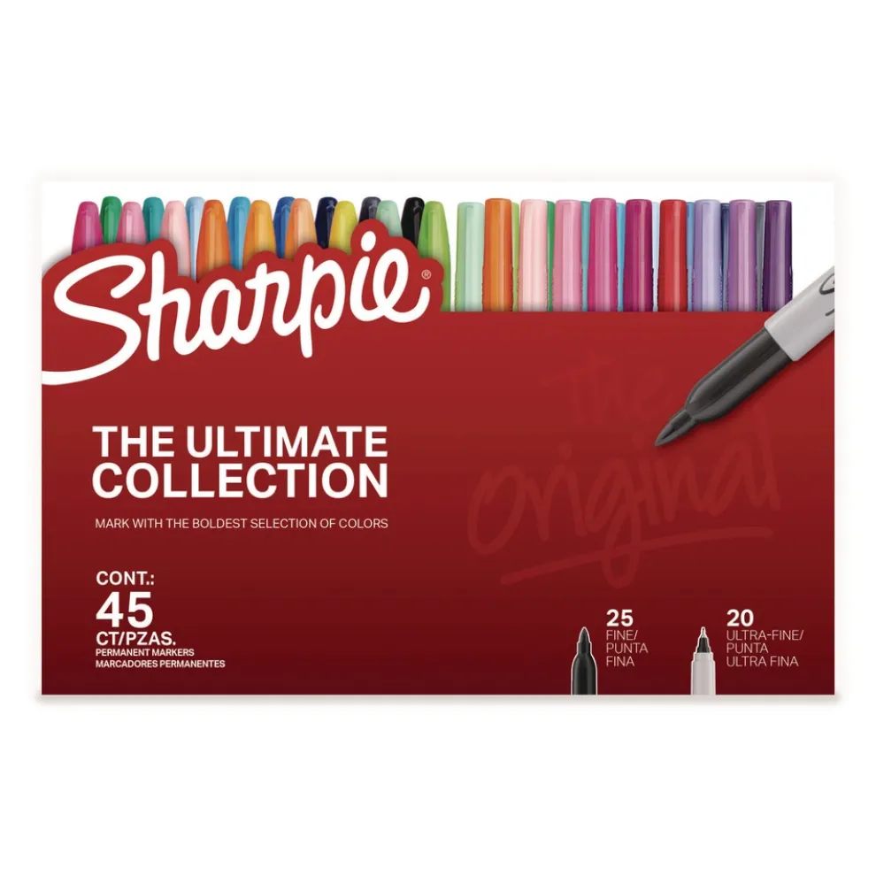 Sharpie Permanent Markers Ultimate Collection with Cosmic Colors - Assorted Tip Sizes/Types/Assorted Colors (45/Pack)