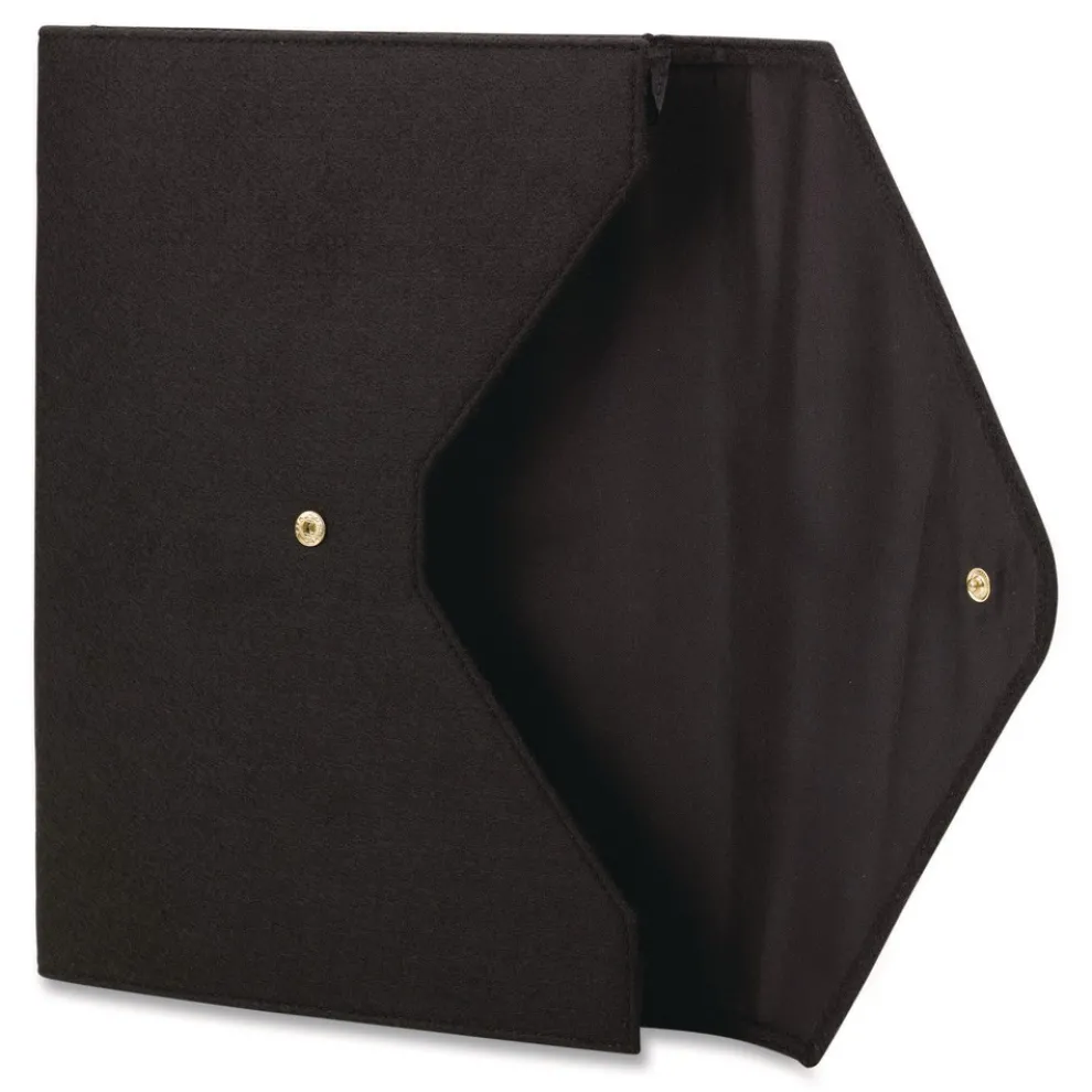 Smead 2 in. Expansion Letter Size Soft Touch Cloth Expanding Files - Black