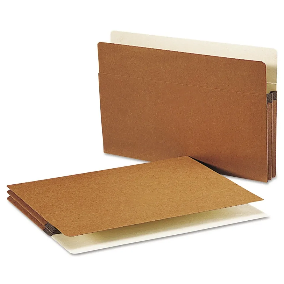 Smead 1.75 in. Expansion Redrope Drop Front File Pockets - Legal, Redrope (50/Box)