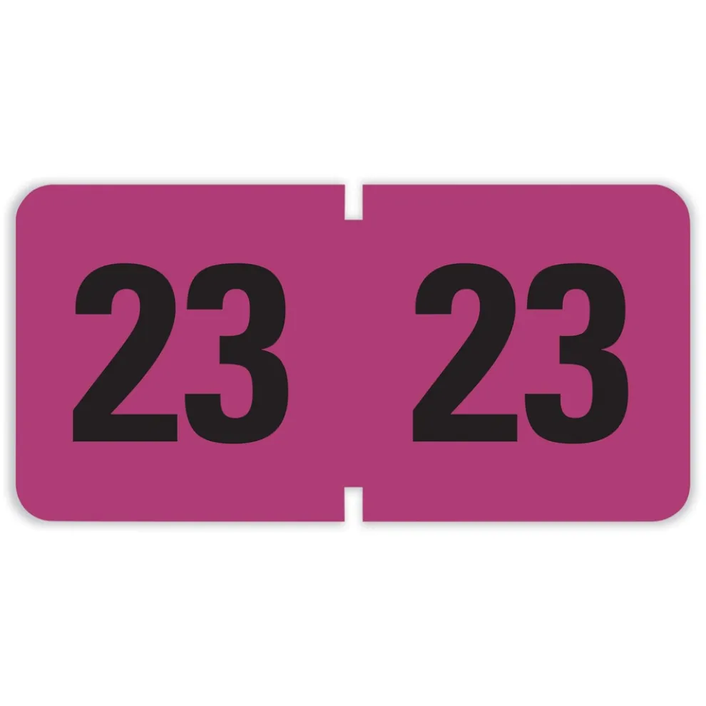 Smead 0.75 in. x 1.5 in. 23 Yearly End Tab File Folder Labels - Purple (1-Roll)