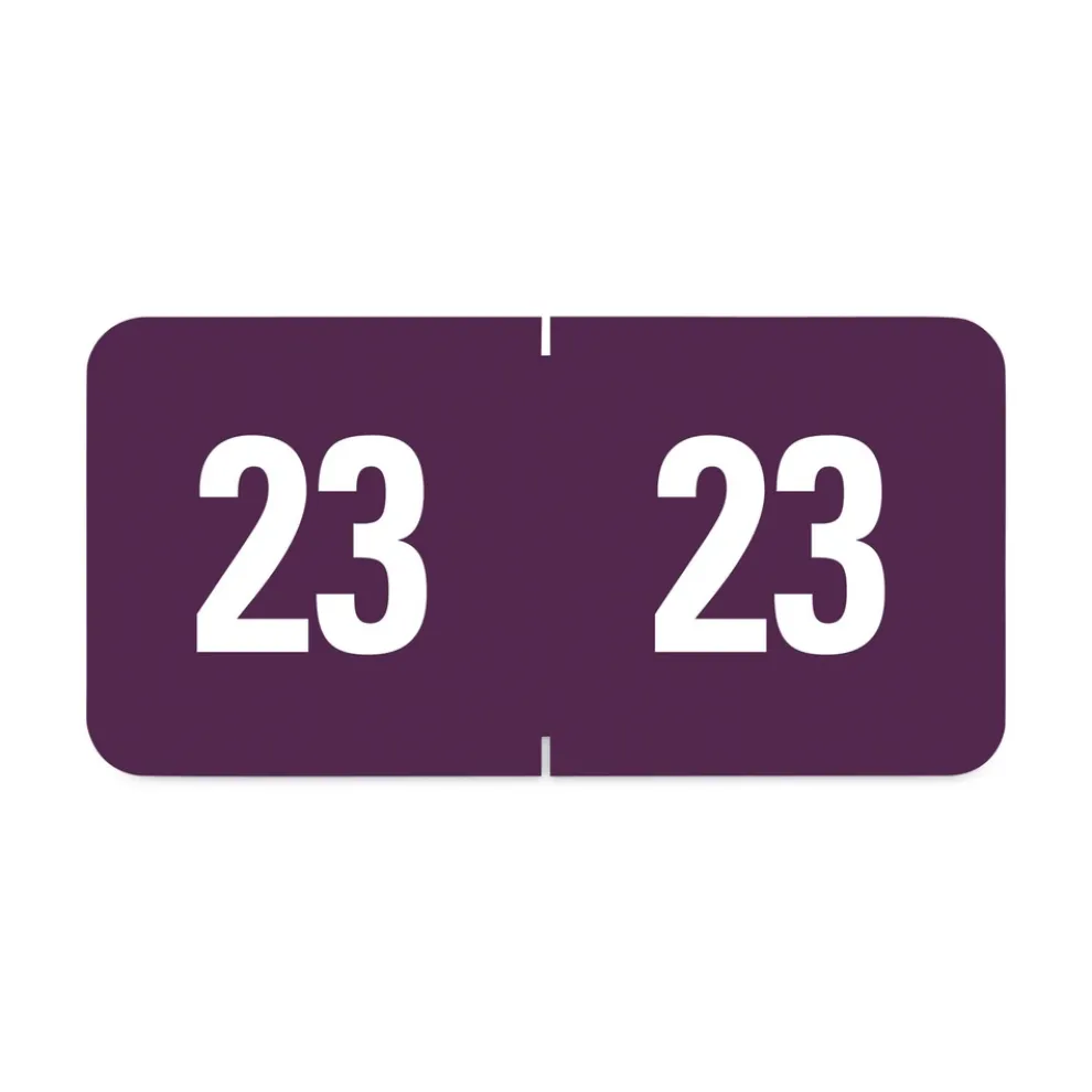 Smead 0.5 in. x 1 in. Yearly End Tab 23 File Folder Labels - Purple (250/Pack)