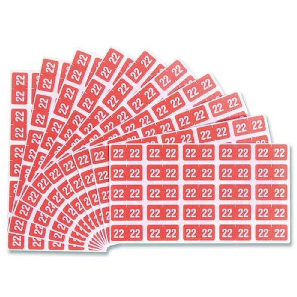 Smead 0.5 in. x 1 in. Yearly End Tab 22 File Folder Labels - Pink (250/Pack)