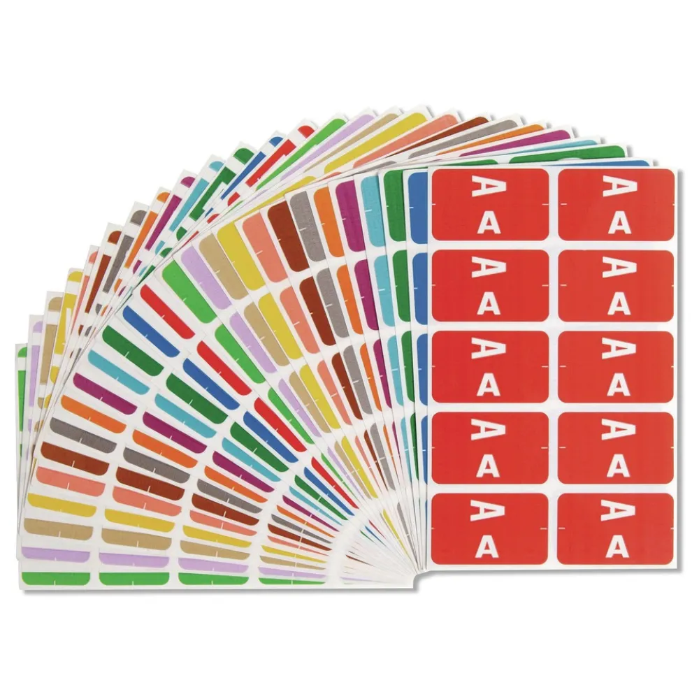 Smead 1 x 1.63 AlphaZ Color-Coded A-Z Labels Starter Set - Assorted (2200/Box)