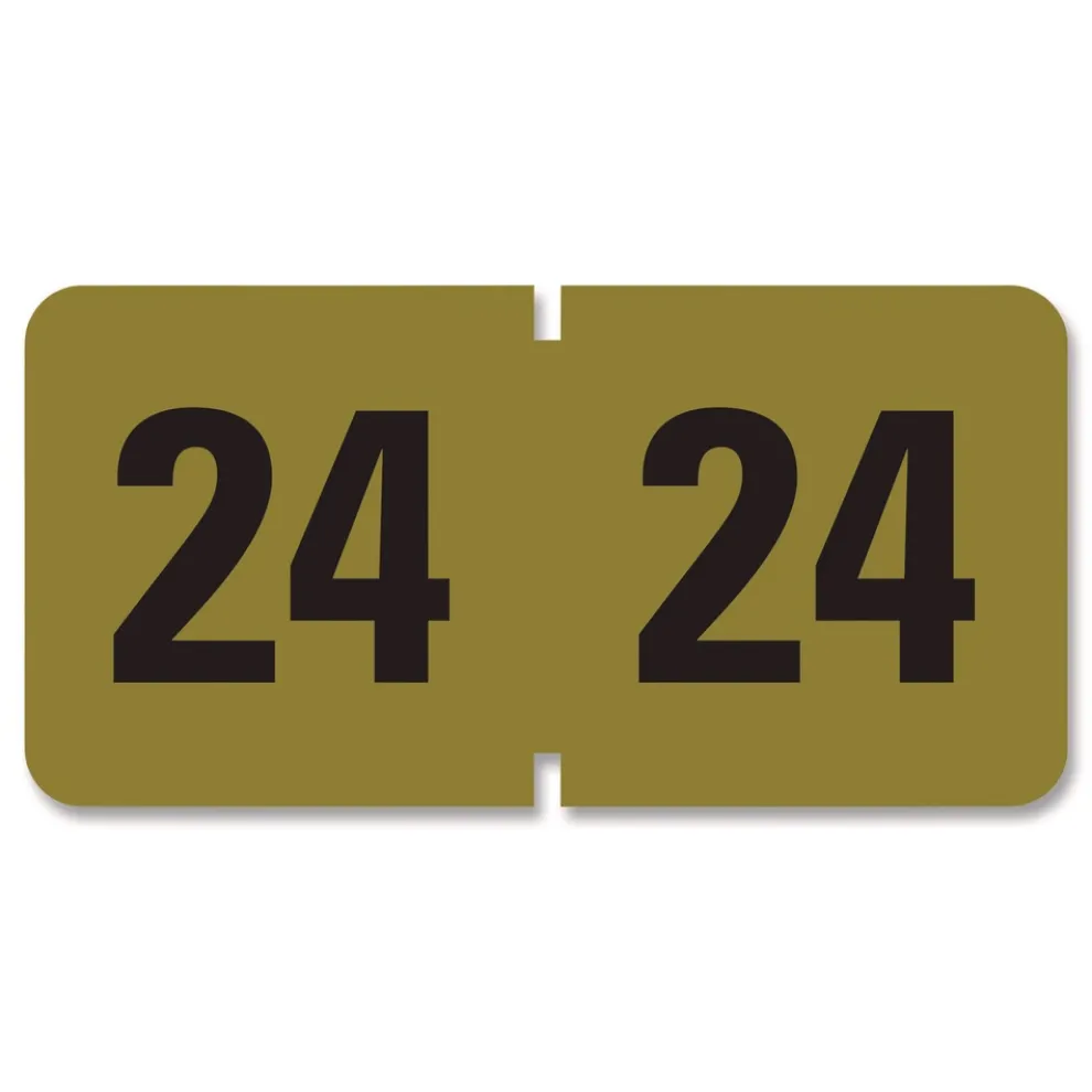 Smead Yearly End Tab 2024 File Folder Labels - Gold (1-Roll)