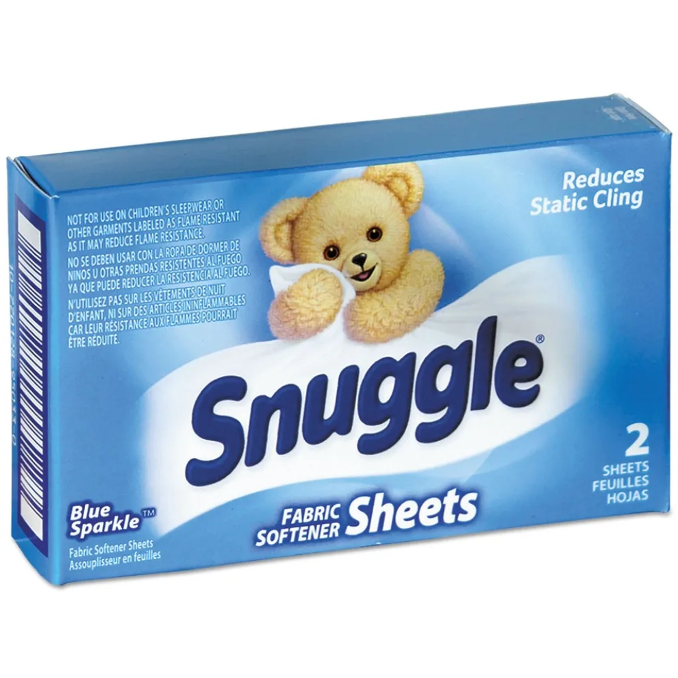 Snuggle Vend-Design Fabric Softener Sheets - Blue Sparkle (2/Box, 100 Boxes/Carton)