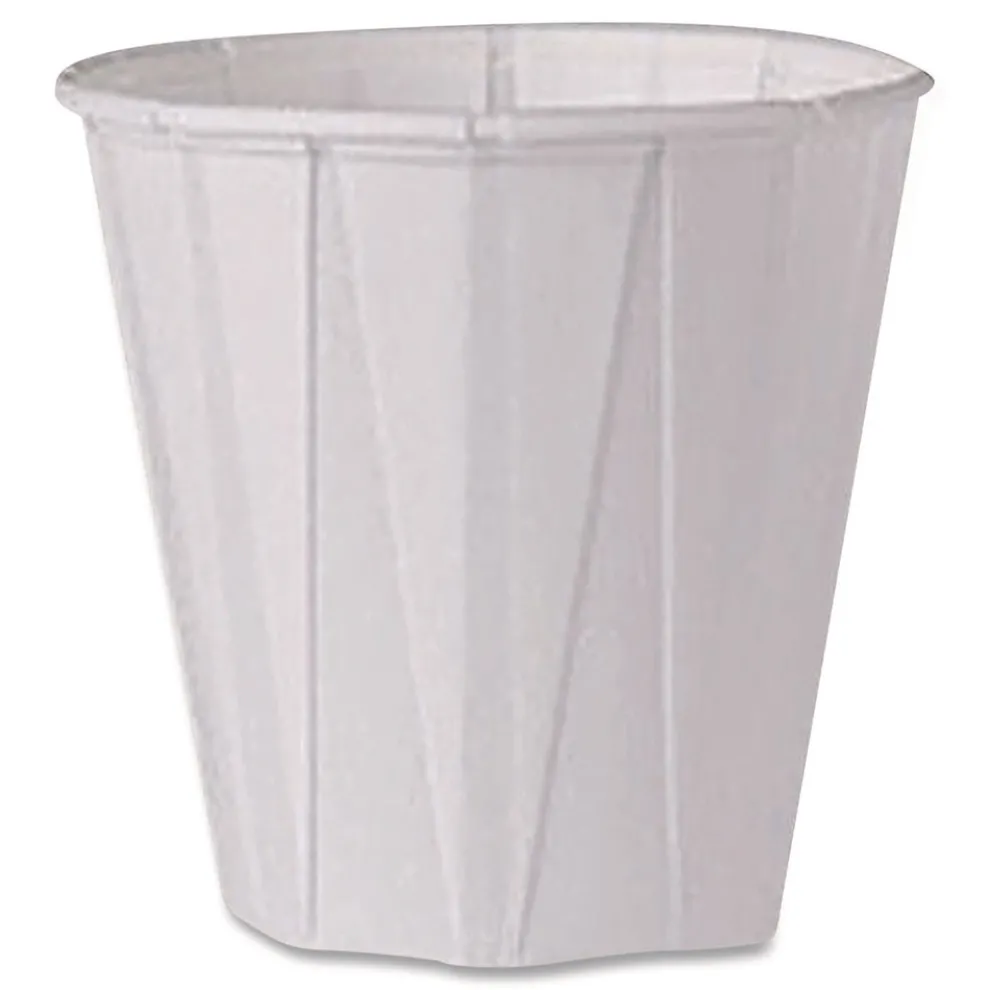 SOLO Paper Portion Cups 3.5 oz White 100/Pack