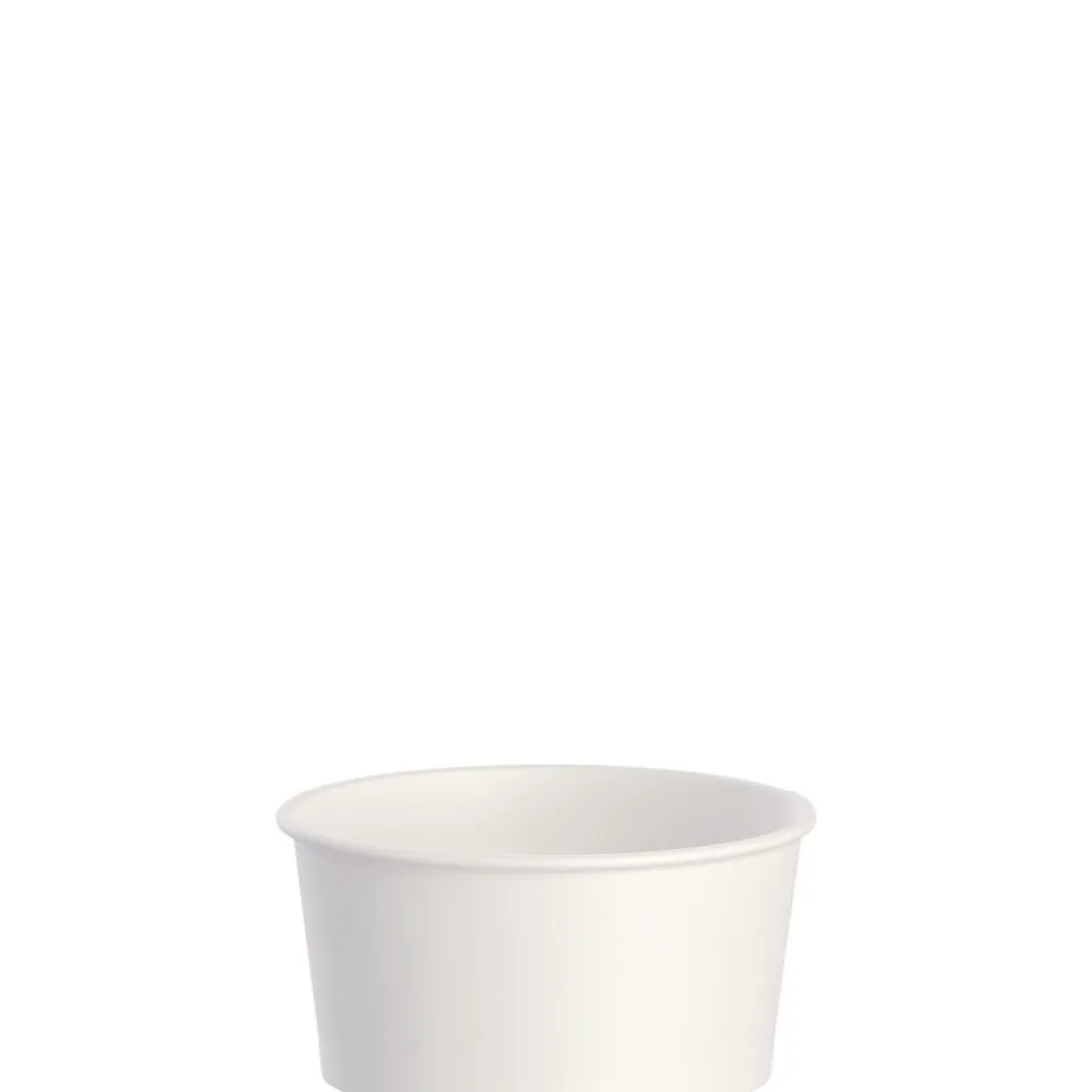 SOLO VS606X-02050 3.83 in. x 1.99 in. 6 oz. Double Poly Paper Food Container - White (1000/Carton)