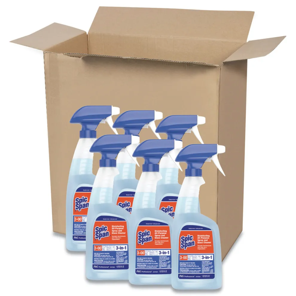 Spic and Span 32 oz. Spray Bottle Disinfecting All-Purpose Spray and Glass Cleaner - Fresh Scent (6/Carton)