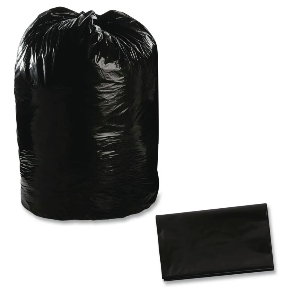 Stout by Envision 36 in. x 58 in. 1.5 mil. 60 Gallon Total Recycled Content Plastic Trash Bags - Brown/ Black (100/Carton)