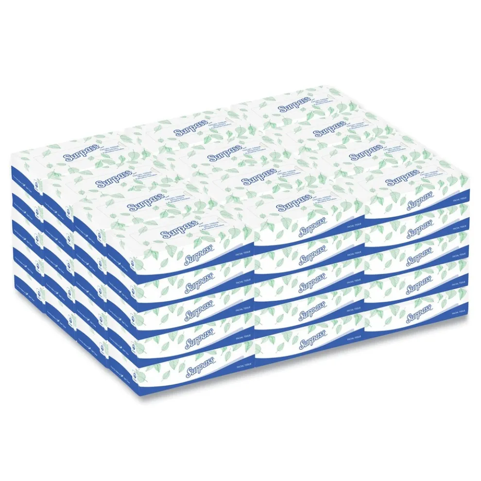 Surpass 2-Ply Facial Tissue for Business - White (125 Sheets/Box, 60 Boxes/Carton)