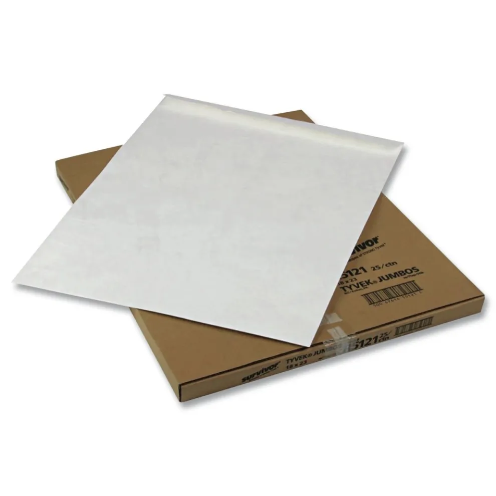 Survivor 18 in. x 23 in. Square Flap Redi-Strip Closure Heavyweight 18 lbs. Tyvek Catalog Mailers - White (25/Box)