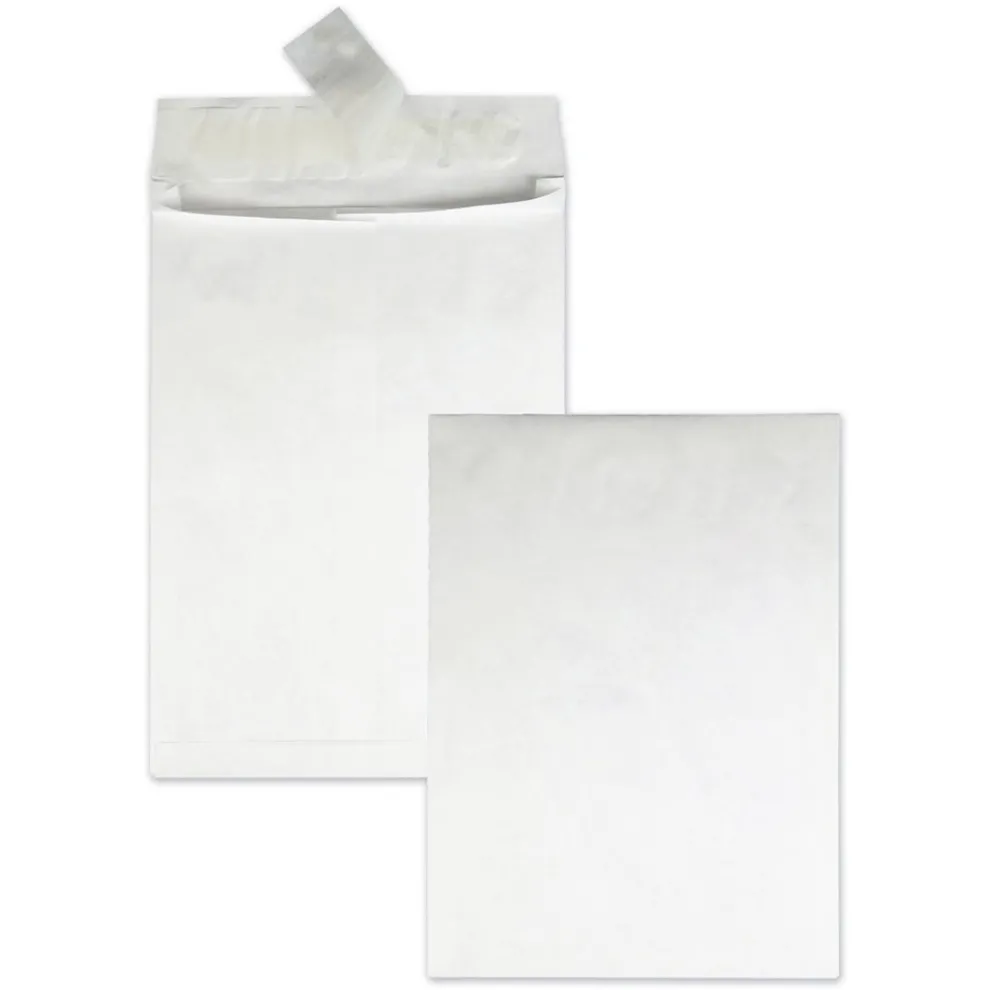 Survivor 10 in. x 13 in. No. 13-1/2 Lightweight 14 lbs. Tyvek Open End Expansion Mailers - White (100/Carton)