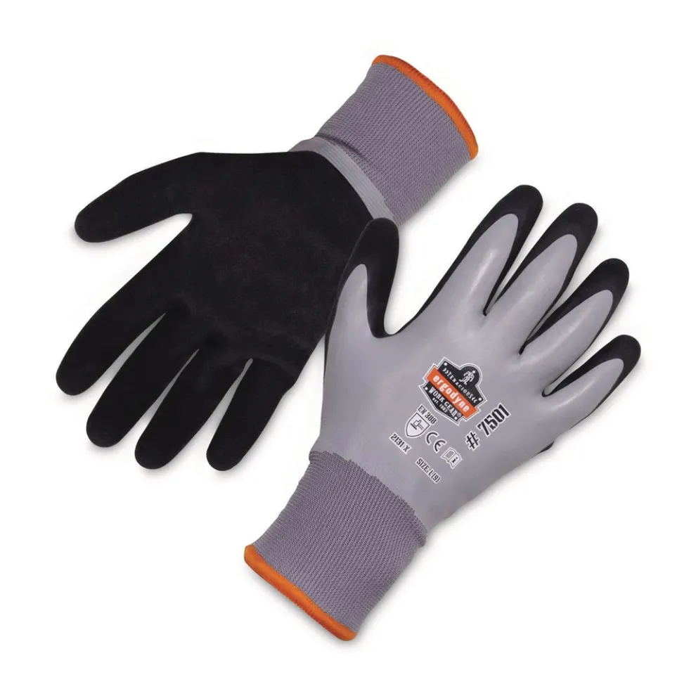 Ergodyne ProFlex 7501 Coated Waterproof Winter Gloves - Large Gray (1-Pair)