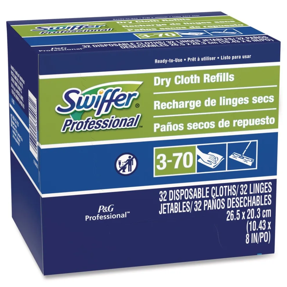 Swiffer 10-5/8 in. x 8 in. Dry Refill Cloths - White (32/Box)
