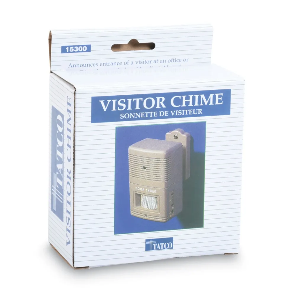 Tatco 2.75 in. x 2 x 4.25 in. Battery Operated Visitor Arrival/Departure Chime - Gray
