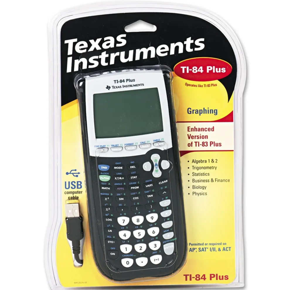Texas Instruments TI-84Plus 10-Digit LCD Programmable Graphing Calculator