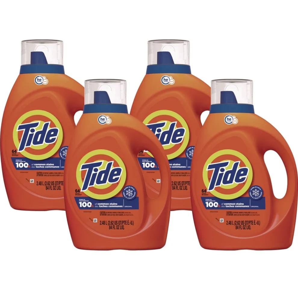 Tide 84 oz 64 Loads HE Liquid Laundry Detergent - Original Scent (4/Carton)