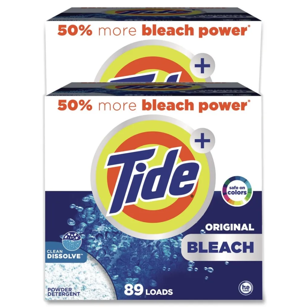 Tide 129 oz 80 Loads Laundry Detergent with Bleach - Tide Original Scent (2/Carton)