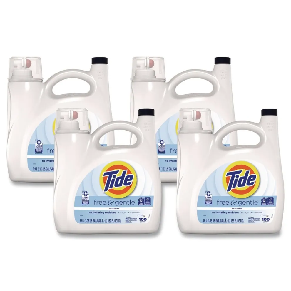 Tide Free and Gentle 132 oz HE Compatible Liquid Laundry Detergent (4/Carton)