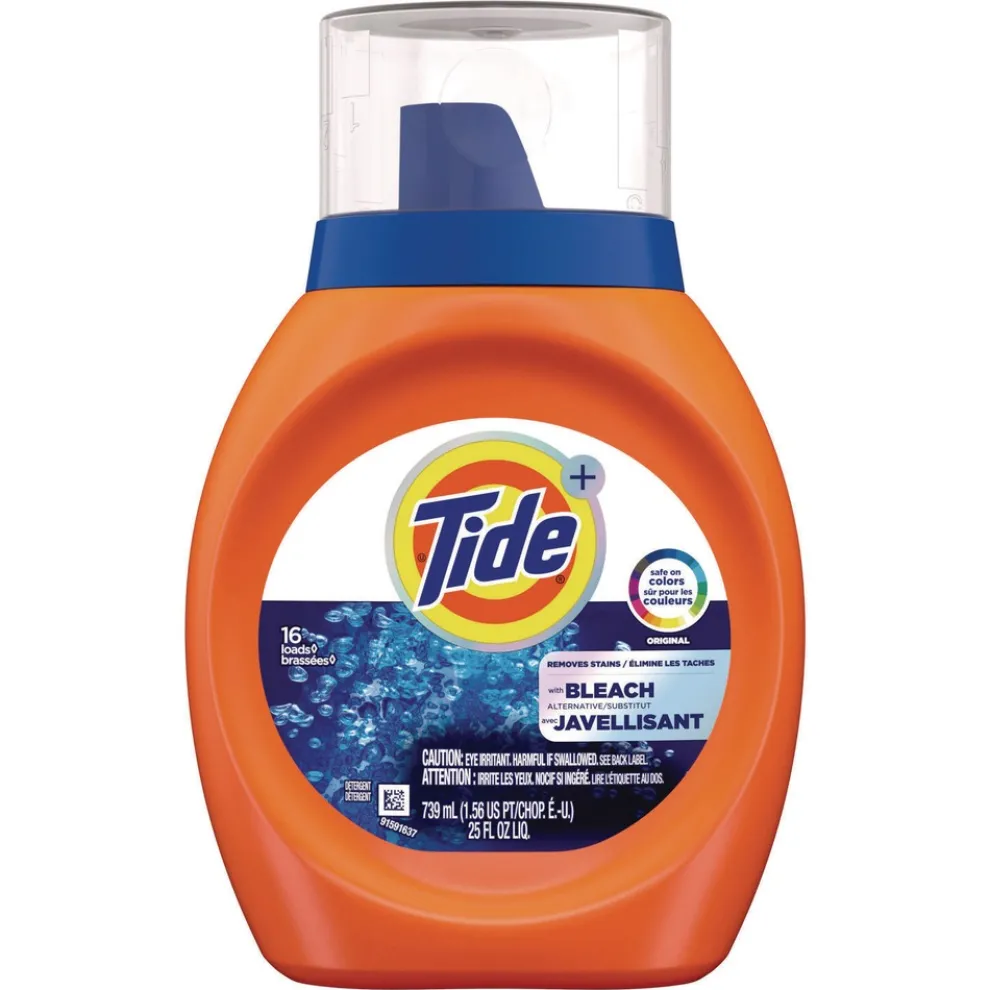 Tide Plus 16 Loads HE Compatible Bleach Alternative Liquid Laundry Detergent - Original Scent (6/Carton)